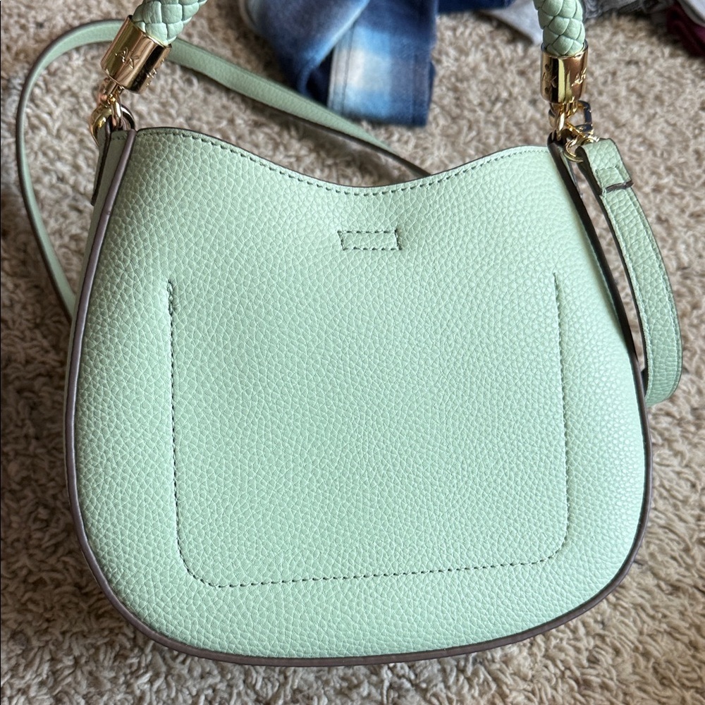 Anne Klein Green Crossbody Bag with Structured Elegance - Picture 3 of 4